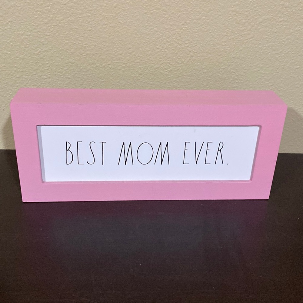 New Rae Dunn Best Mom Ever Wooden decor